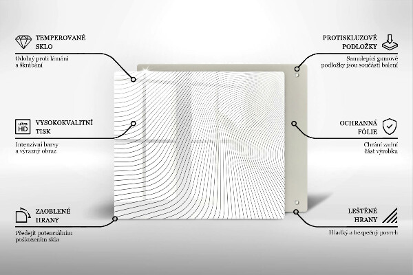 Protetor placa indução Padrão de linha moderno