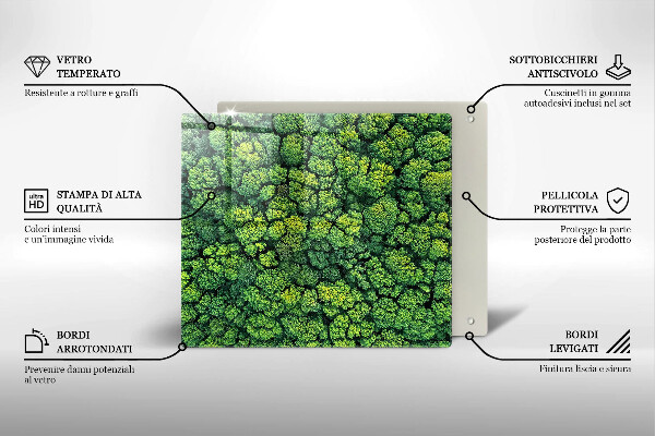 Protetor placa de indução A natureza planta musgo