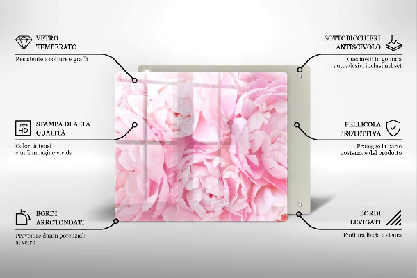 Tábua protetora Peônias delicadas