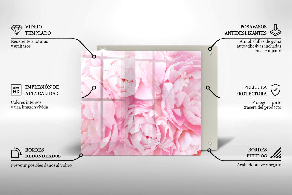 Tábua protetora Peônias delicadas