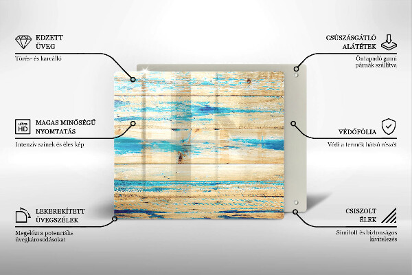 Protetor placa de indução Tábuas de madeira retrô