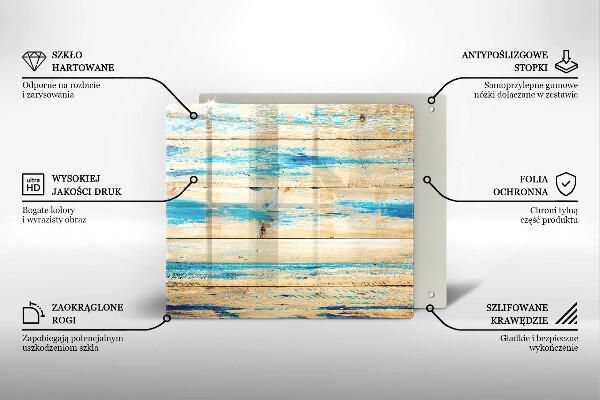 Protetor placa de indução Tábuas de madeira retrô