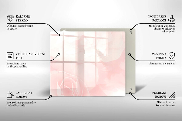 Protetor placa de indução Fundo de rosas pastel