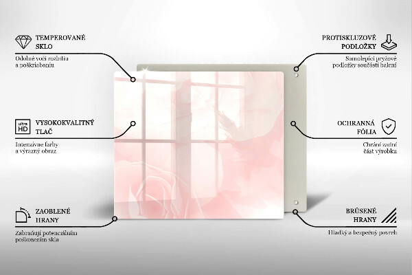 Protetor placa de indução Fundo de rosas pastel