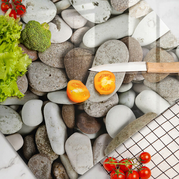 Protetor de fogão de vidro Fundo de pequenas pedras