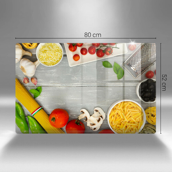 Protetor em vidro para fogão Comida de cozinha