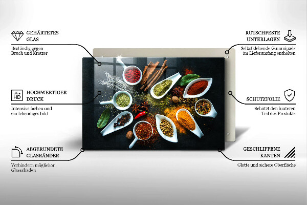 Cobertura placa vitrocerámica Especiarias de cozinha