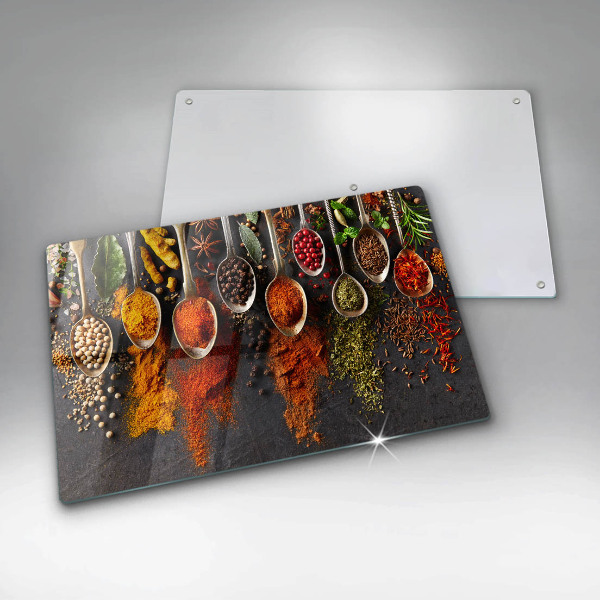 Protetor de fogão de vidro colheres de especiarias