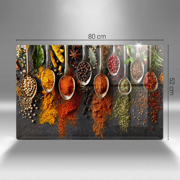 Protetor de fogão de vidro colheres de especiarias