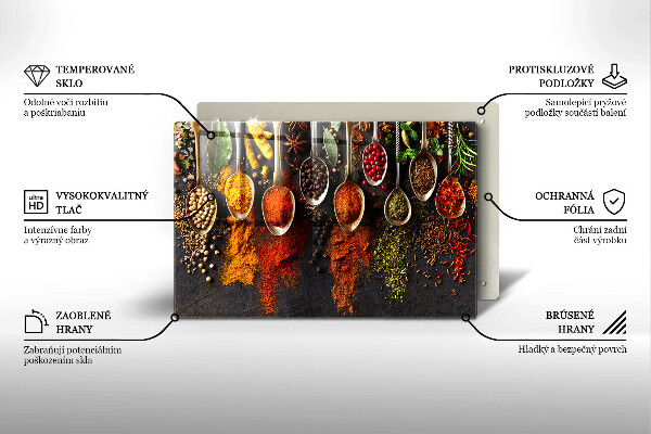 Protetor de fogão de vidro colheres de especiarias