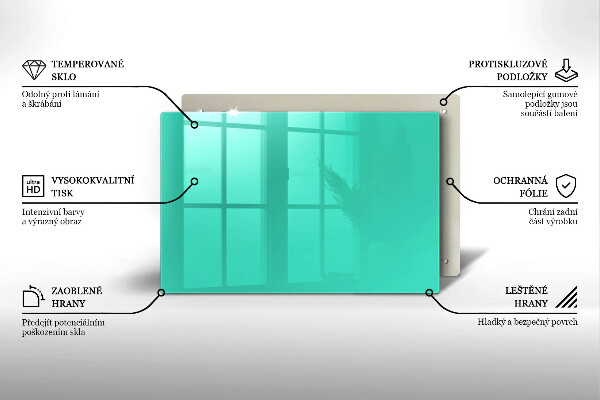 Protetor em vidro para fogão Cor verde