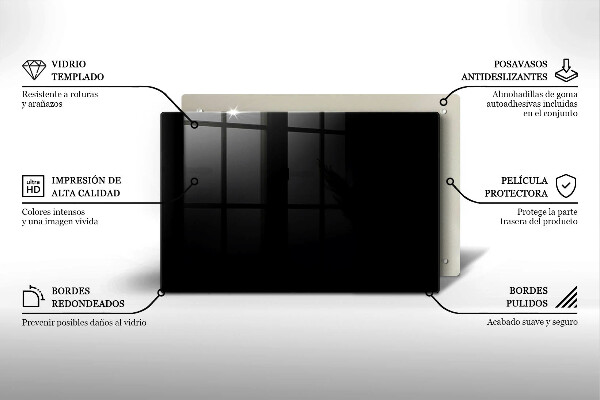 Cobertura placa vitrocerámica Cor preta