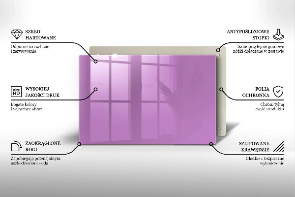 Protetor de fogão de vidro Violeta