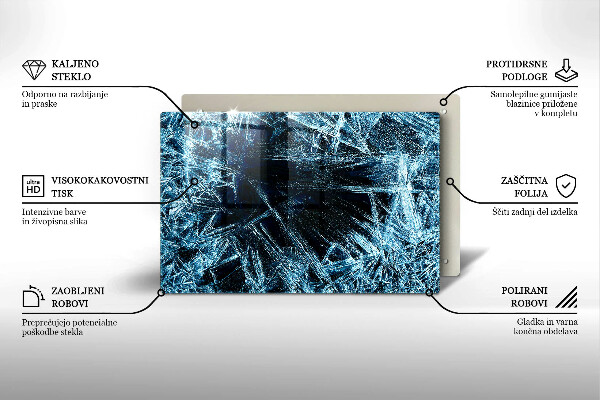 Protetor para fogão de vidro Estrutura de gelo afiada