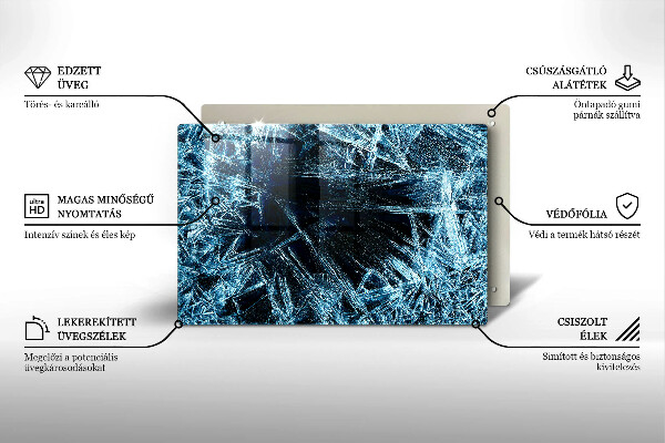 Protetor para fogão de vidro Estrutura de gelo afiada