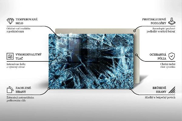 Protetor para fogão de vidro Estrutura de gelo afiada
