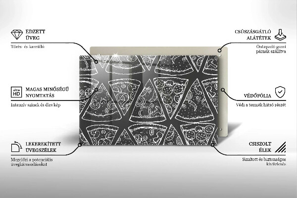 Protetor para fogão de vidro Ilustração de pizza