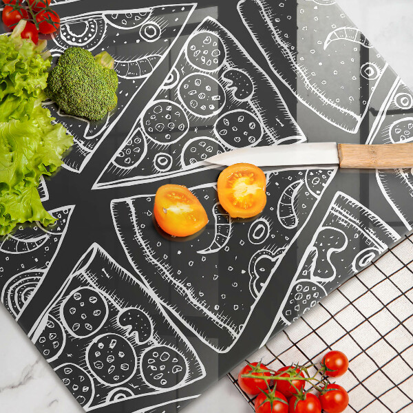 Protetor para fogão de vidro Ilustração de pizza