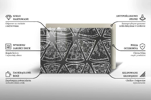 Protetor para fogão de vidro Ilustração de pizza