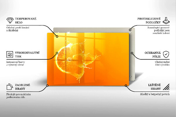 Cobertura placa vitrocerámica Fruta laranja suculenta