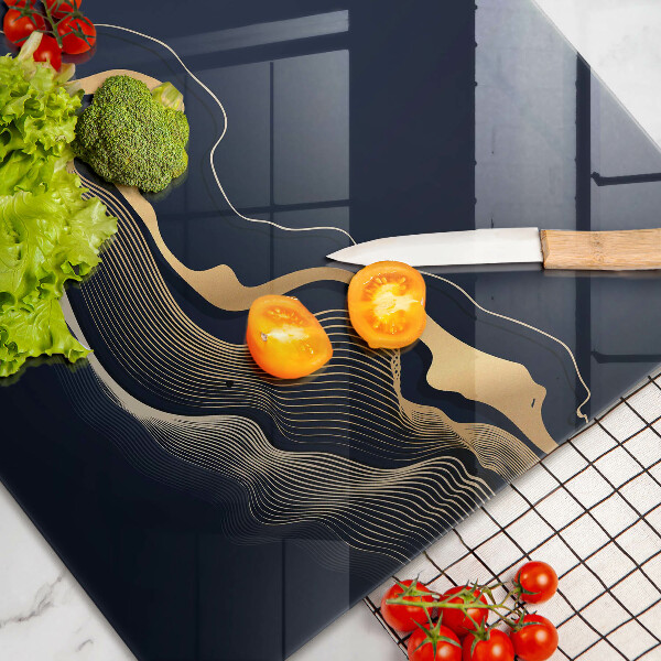 Cobertura placa vitrocerámica Linhas douradas abstratas