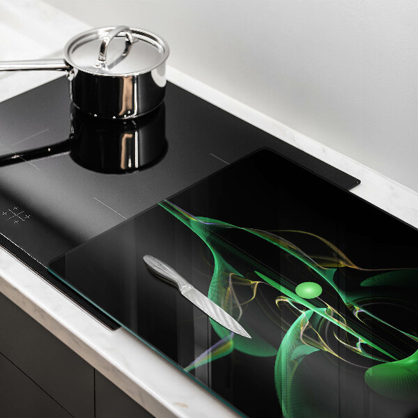 Protetor em vidro para fogão Abstração moderna