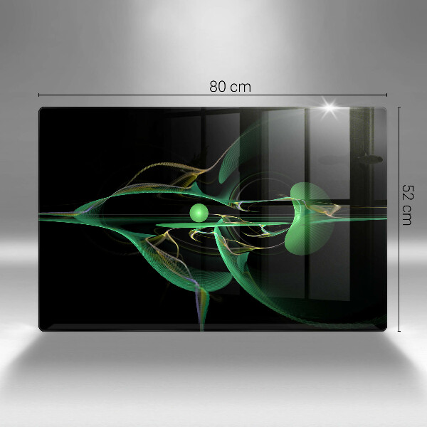 Protetor em vidro para fogão Abstração moderna