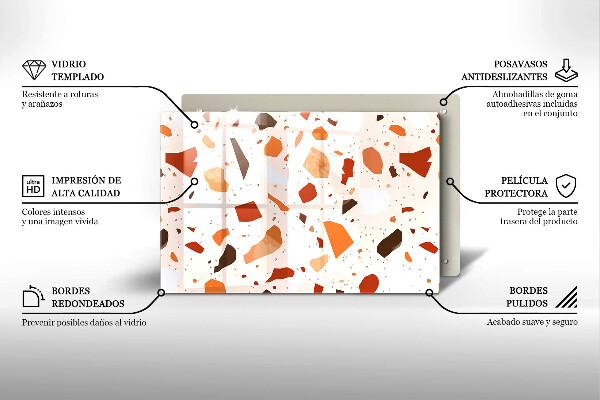 Protetor em vidro para fogão Grés decorativo