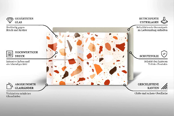 Protetor em vidro para fogão Grés decorativo