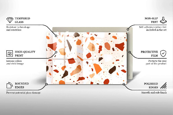 Protetor em vidro para fogão Grés decorativo