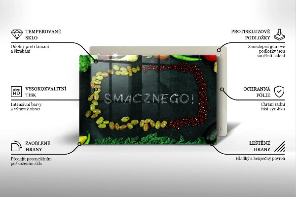 Protetor para fogão de vidro A inscrição Bom apetite!