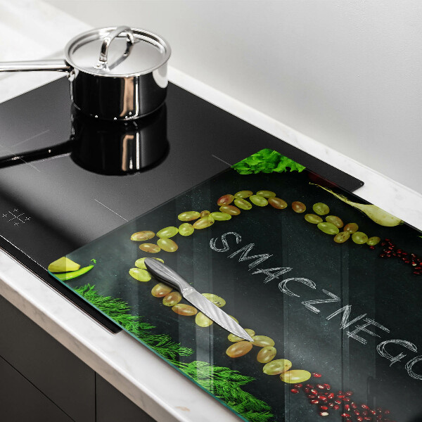 Protetor para fogão de vidro A inscrição Bom apetite!