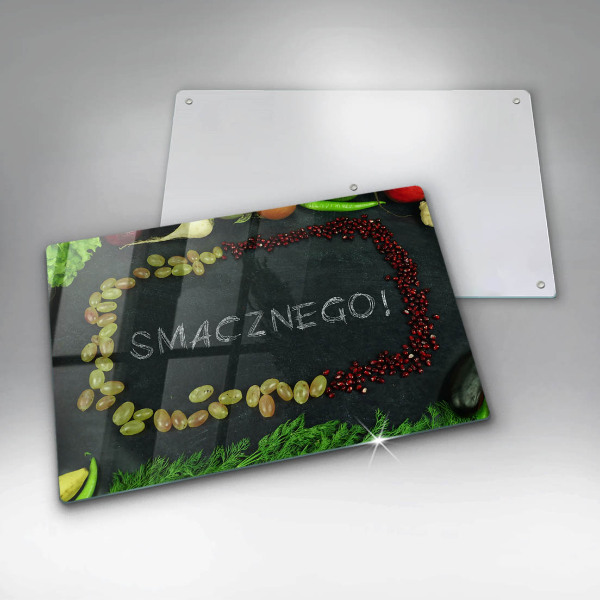 Protetor para fogão de vidro A inscrição Bom apetite!