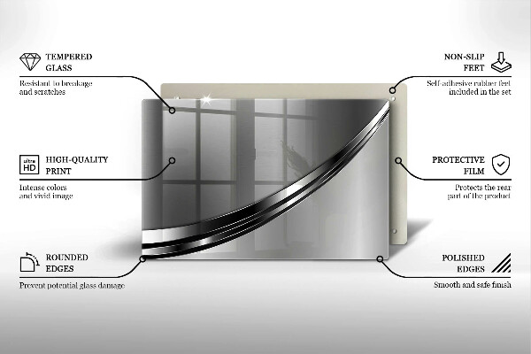 Protetor de fogão de vidro Abstração de metal