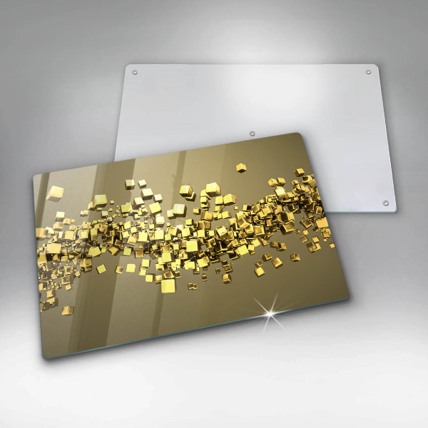 Protetor em vidro para fogão Geometria 3D abstrata