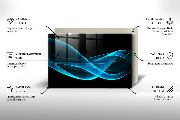 Cobertura placa vitrocerámica Abstração azul
