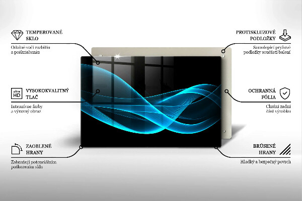 Cobertura placa vitrocerámica Abstração azul