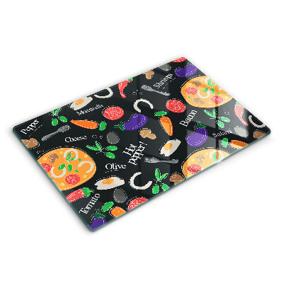 Cobertura placa vitrocerámica Ilustração de alimentos