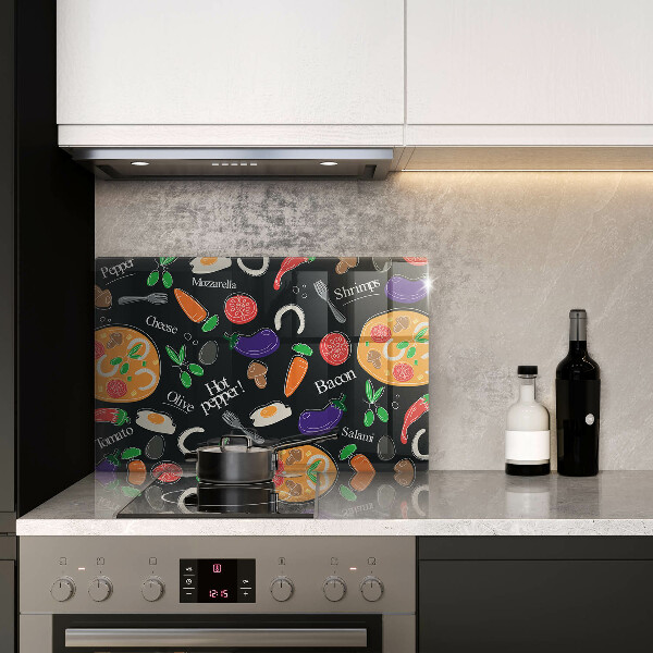 Cobertura placa vitrocerámica Ilustração de alimentos