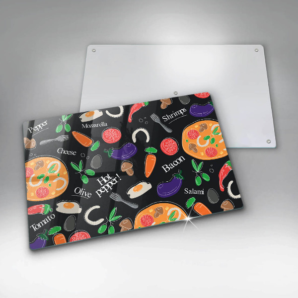 Cobertura placa vitrocerámica Ilustração de alimentos