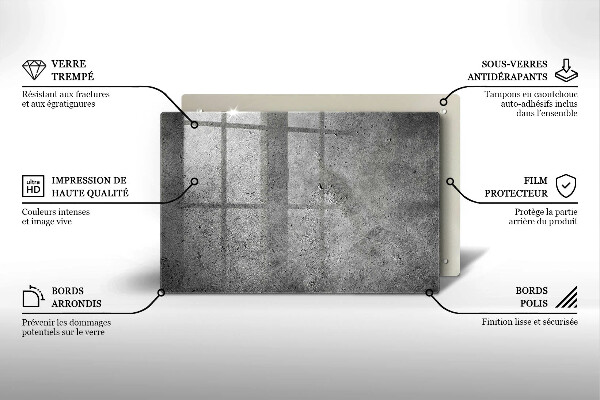 Cobertura placa vitrocerámica Textura de pedra de concreto