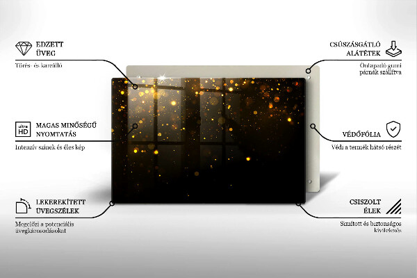 Cobertura placa vitrocerámica Glitter dourado