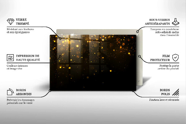 Cobertura placa vitrocerámica Glitter dourado