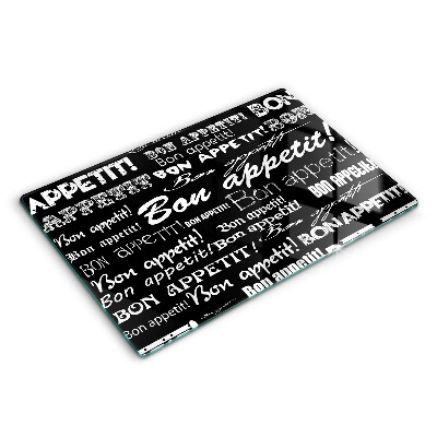 Protetor para fogão de vidro Legendas de cozinha Bom apetite