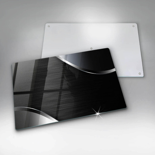 Protetor em vidro para fogão Abstração de metal