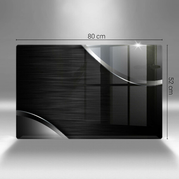 Protetor em vidro para fogão Abstração de metal