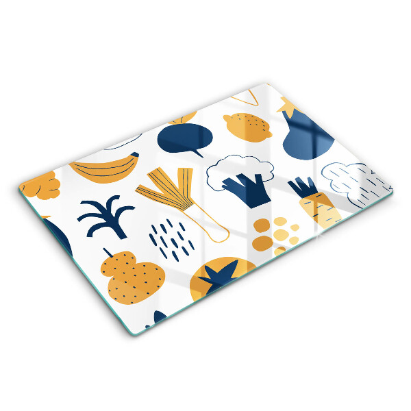 Protetor para fogão de vidro Ilustração de alimentos