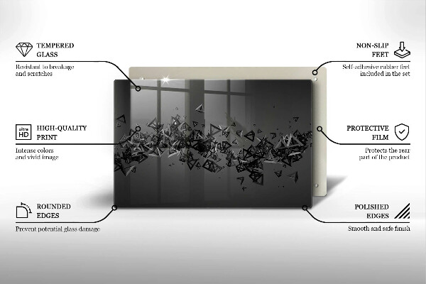 Cobertura placa vitrocerámica Formas 3D abstratas