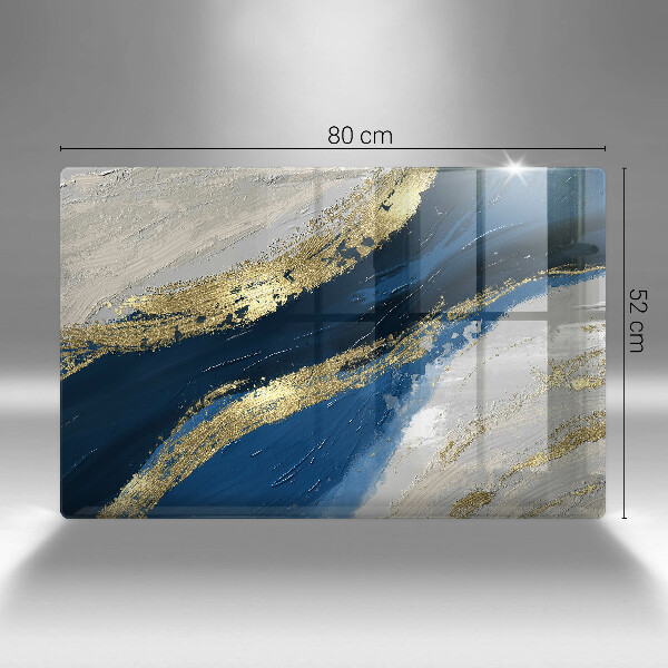 Protetor em vidro para fogão Textura com ouro