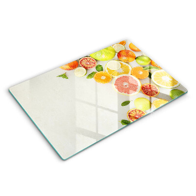 Protetor de fogão de vidro Frutas cítricas